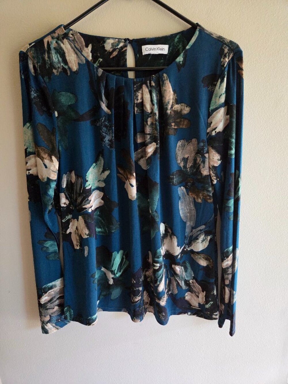 Women's Blouse, Teal, Long Sleeve